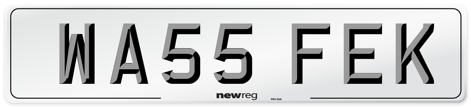 WA55 FEK Number Plate from New Reg